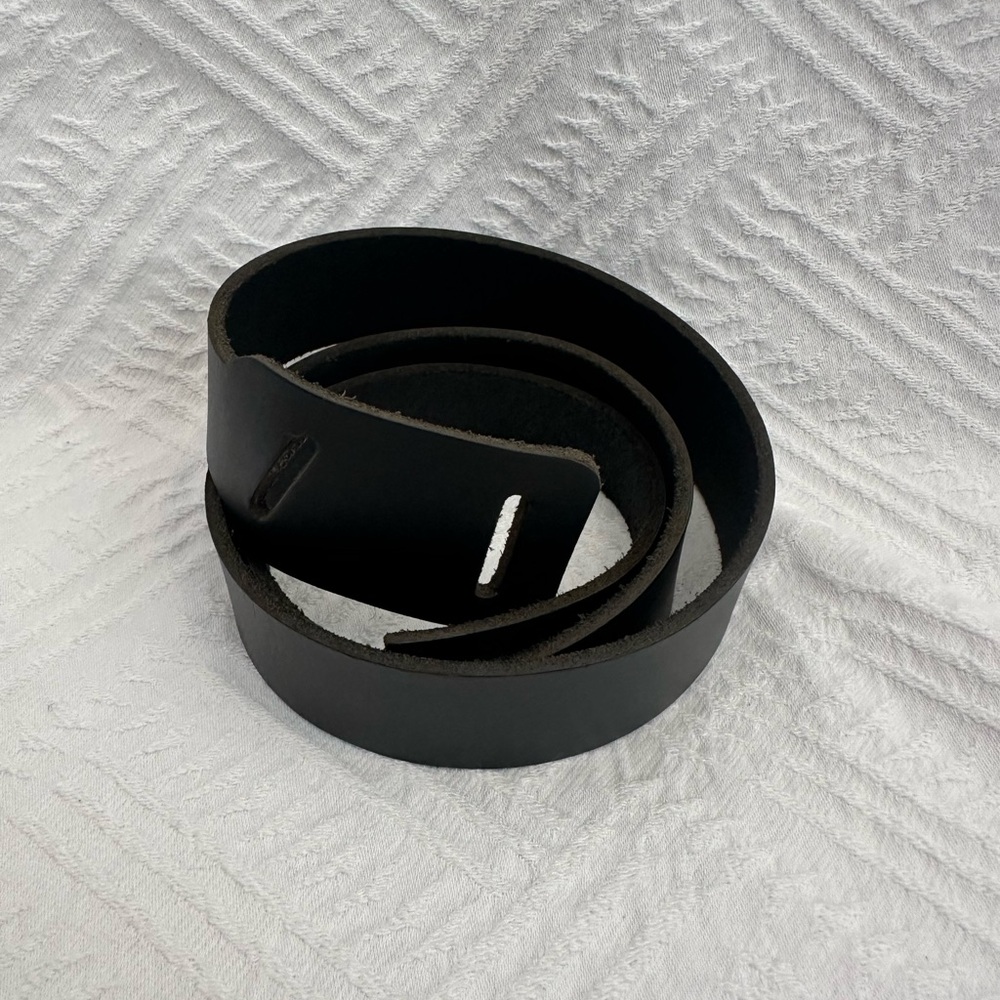 Muji Black Leather Belt Modern Design